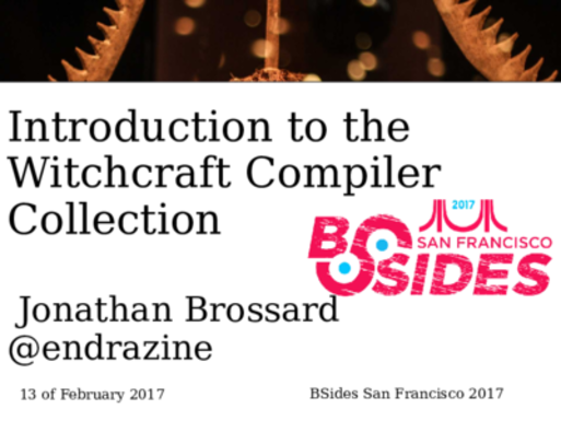 BSides San Francisco 2016 Witchcraft Compiler Collection