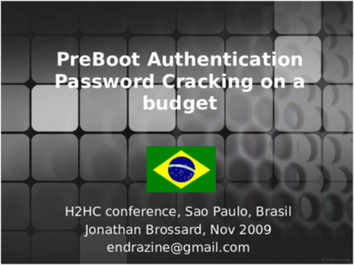 H2HC Breaking Preboot Authentication